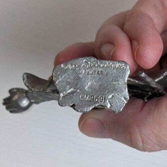 1985 Spoontiques Pewter Wizard Warlock Sorcerer  Crystal Ball Magician CMR 591 - Picture 6 of 7